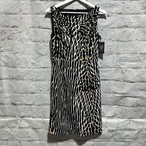 Vince Camuto animal print dress NWT size 4  sleeveless great under blazer